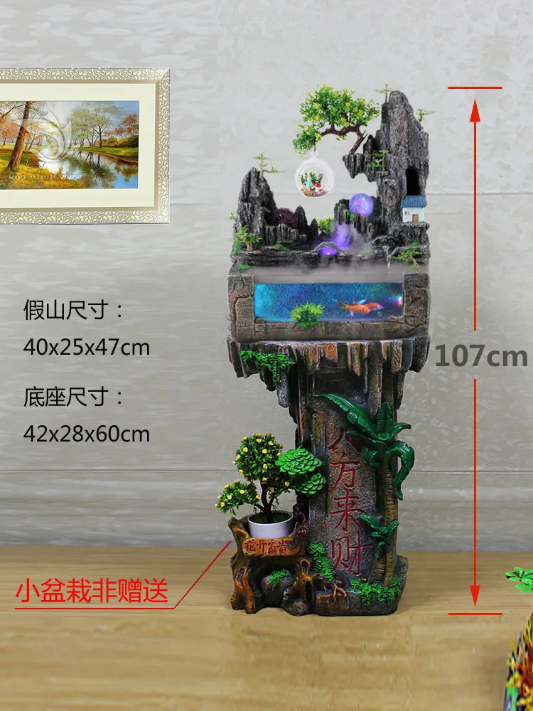 Artificial Mountain and Fountain Feng Shui Wheel Fish Tank Waterscape Home Decoration TV Cabinet Living Room Opening Gift Lucky
Artificial Mountain and Fountain Feng Shui Wheel Fish Tank Waterscape Home Decoration TV Cabinet Living Room Opening Gift Lucky