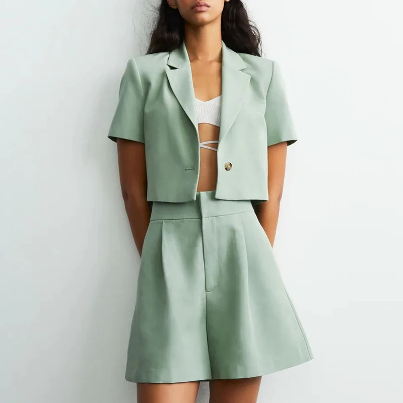 2 Pieces ZA Casual Blazer+Short 2021 Summer Solid Office Lady Single Button Coat Elegant Fashion Design Women Basic Outfit Coats
2 Pieces ZA Casual Blazer+Short 2021 Summer Solid Office Lady Single Button Coat Elegant Fashion Design Women Basic Outfit Coats
