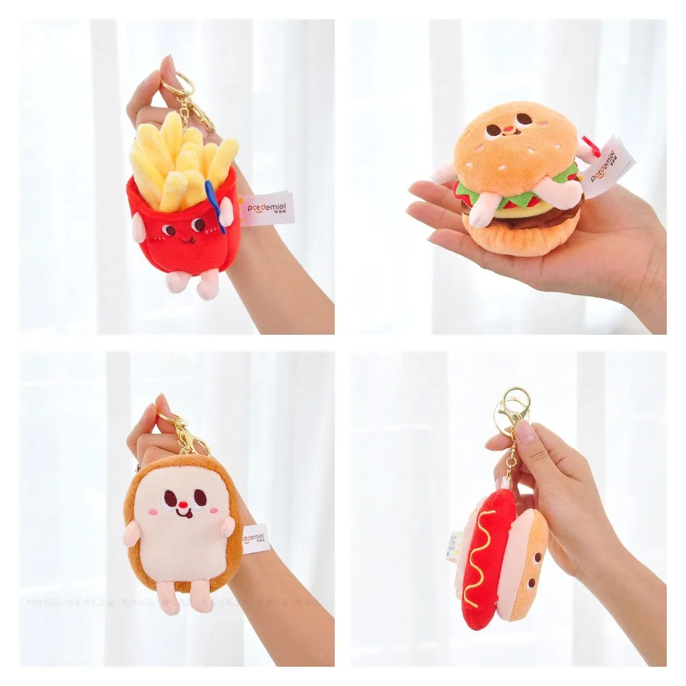 Cute Funny Keychains Hamburger Fries Cartoon Keyrings Bread Plush Women Bag Pendant Key Chain Doll Mini Claw Doll Children Toys
Cute Funny Keychains Hamburger Fries Cartoon Keyrings Bread Plush Women Bag Pendant Key Chain Doll Mini Claw Doll Children Toys