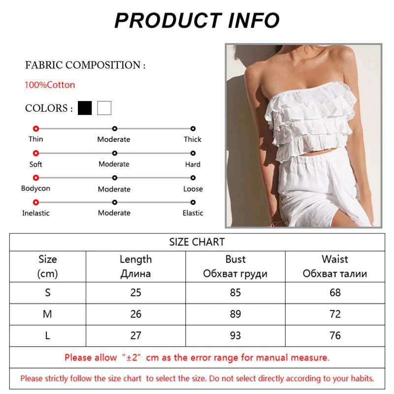 White Sexy Frill Women Camisole Ruffles Corset Top Female Summer Beach Sexy Waterfall Black Lady Chic Crop Tops Bustier Top
White Sexy Frill Women Camisole Ruffles Corset Top Female Summer Beach Sexy Waterfall Black Lady Chic Crop Tops Bustier Top