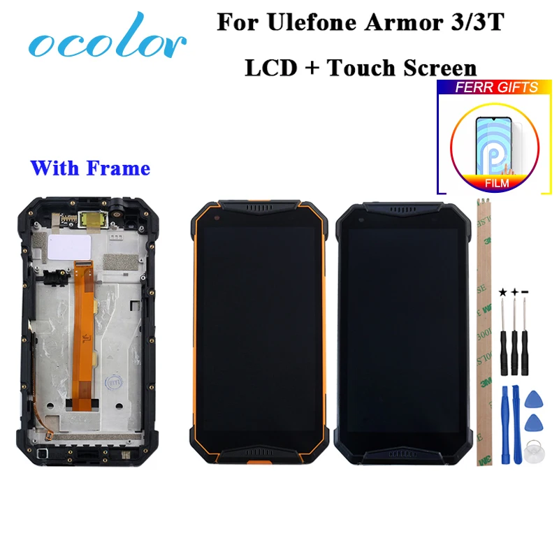 Ocolor для Ulefone Armor 3 ЖК дисплей и сенсорный экран протестированы с рамкой сборки +