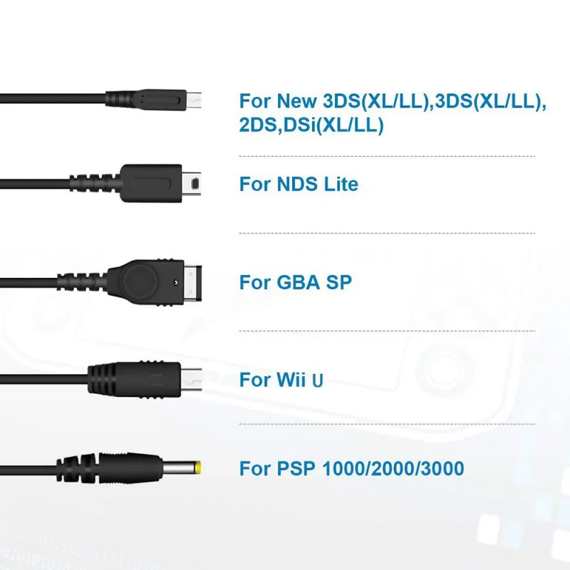 Для USB к SP/NDSL/3DS/WII U 1 2 м 5-в-1 зарядный кабель для передачи данных 98SE/ME/2000/XP/VISTA/WIN 7/8 |