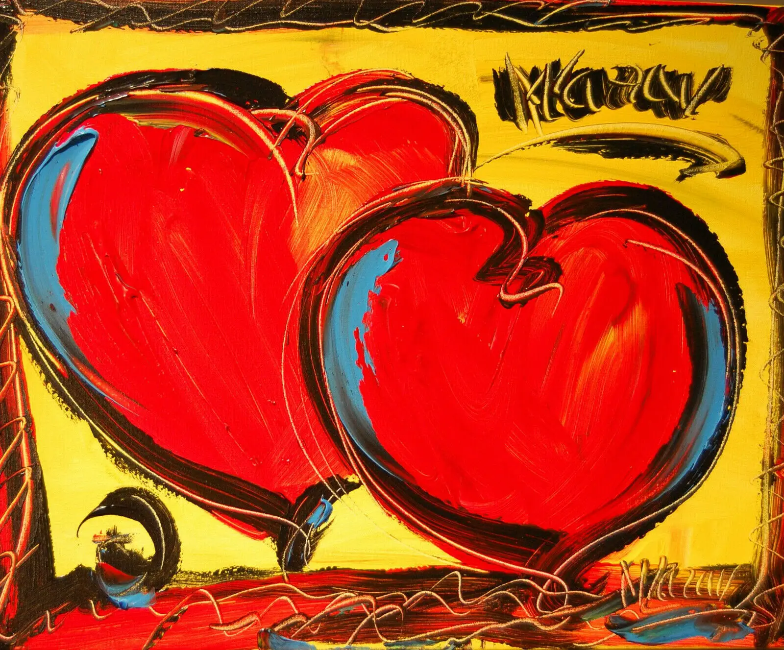 No Framed Hand Painted Hearts Impressionist Impasto Original 100% Handpainted Paintingy for Women Men Kids Room Wall Hanging
No Framed Hand Painted Hearts Impressionist Impasto Original 100% Handpainted Paintingy for Women Men Kids Room Wall Hanging