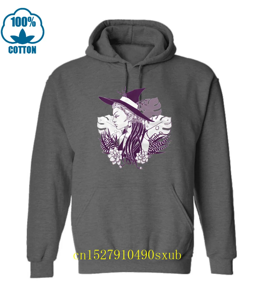 New Summer Men's Casual Print Hoodies Fashion Monstera Witch Men's Cool long Sleeve Hoodies