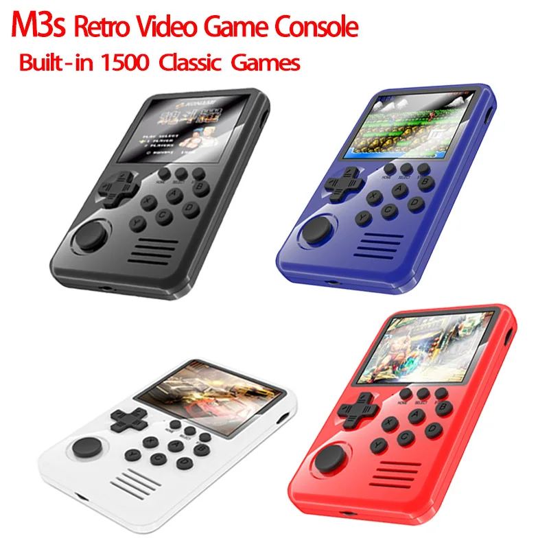 Retro Portable Mini Handheld Video Game Console 16-Bit 3.0 Inch Color TFT Kids 4 Colors Game Player Built-in 1500 Classic Games
Retro Portable Mini Handheld Video Game Console 16-Bit 3.0 Inch Color TFT Kids 4 Colors Game Player Built-in 1500 Classic Games