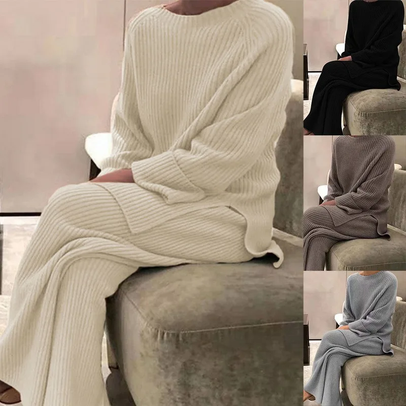 2022Neck Pullover Tops Knitted Pants Elegant Lady Pajama Home Suit New Fashion Homewear Women Soft
2022Neck Pullover Tops Knitted Pants Elegant Lady Pajama Home Suit New Fashion Homewear Women Soft