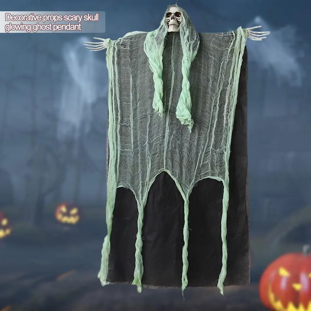 Halloween Hanging Ghost Decoration Props Scary Skull Luminous Ghost Pendant Decoration Venue Arrangement Ghost Door Curtain
Halloween Hanging Ghost Decoration Props Scary Skull Luminous Ghost Pendant Decoration Venue Arrangement Ghost Door Curtain