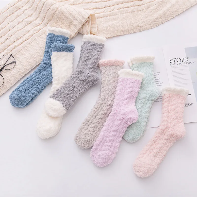 6Pieces=3 Pairs/Set Solid Warm Winter Women Socks Casual Fashion Thicken Thermal Boots Floor Sleeping Socks TJ3079
6Pieces=3 Pairs/Set Solid Warm Winter Women Socks Casual Fashion Thicken Thermal Boots Floor Sleeping Socks TJ3079