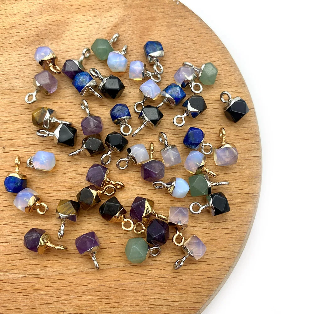5pcs/pack Natural Semi-precious Stone Charms Pendants Circular Polysection Shape Amethyst Agate Diy for Making Necklace 6x11mm
5pcs/pack Natural Semi-precious Stone Charms Pendants Circular Polysection Shape Amethyst Agate Diy for Making Necklace 6x11mm