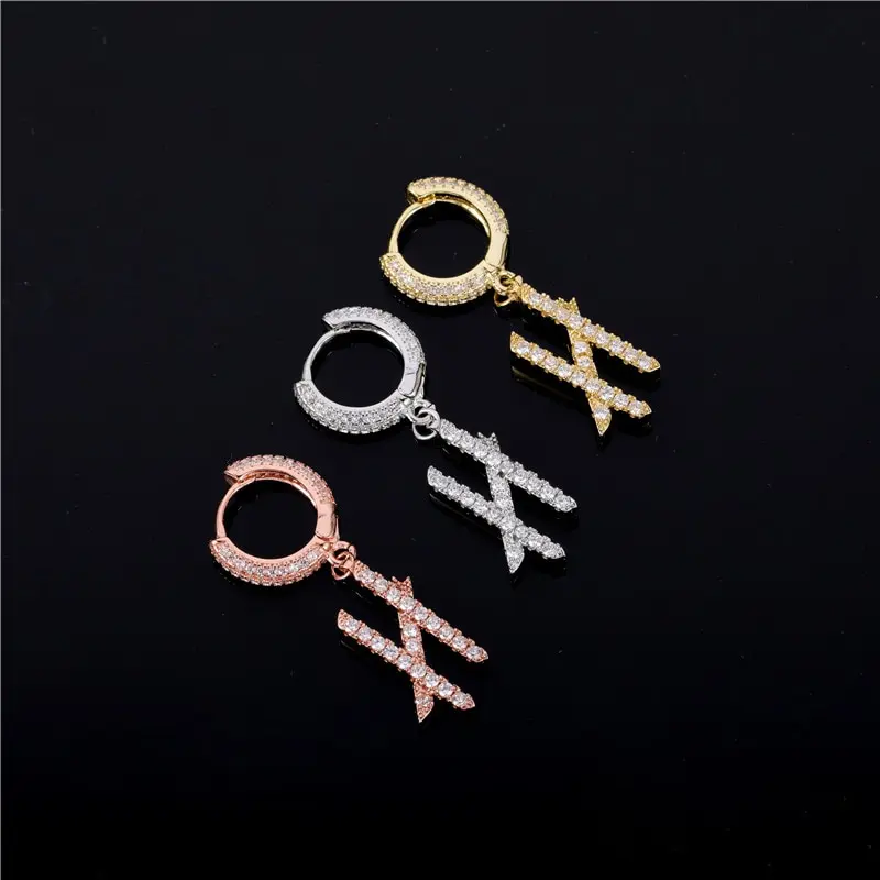 Hip Hop 1pc Iced Out Bling Cubic Zirconia Brush Font Cursive Initial letter Customized letters Earring For Men Women Jewelry
Hip Hop 1pc Iced Out Bling Cubic Zirconia Brush Font Cursive Initial letter Customized letters Earring For Men Women Jewelry
