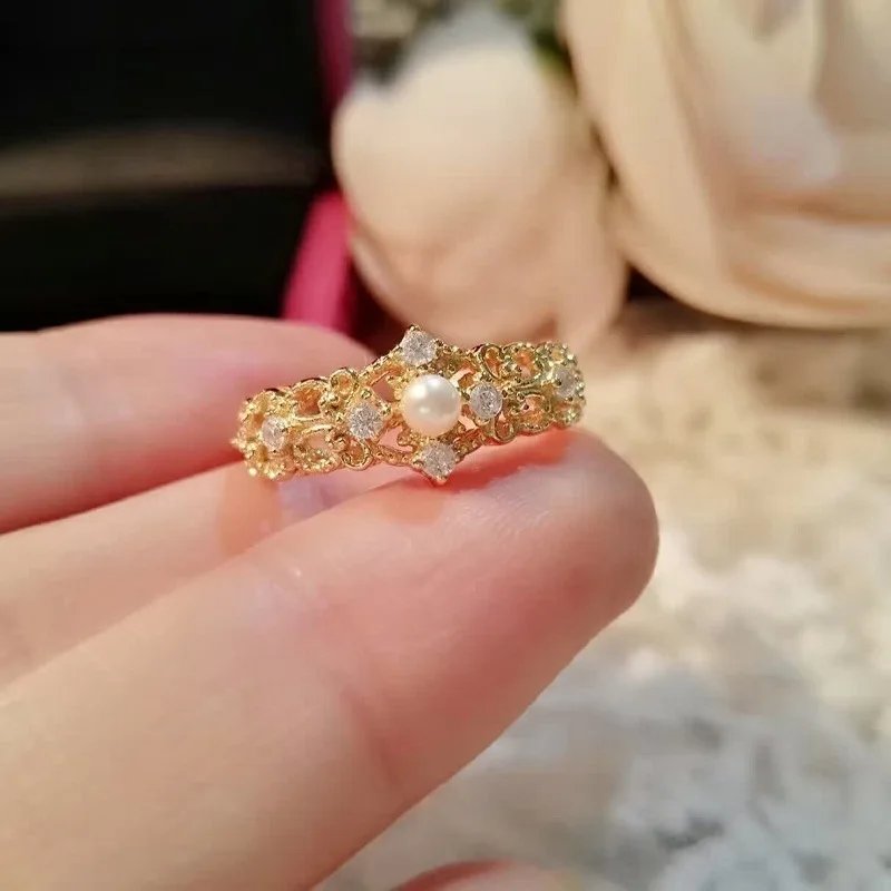 Фото Гламурная Невеста винтажное серебряное кольцо с выбитым узором инкрустация