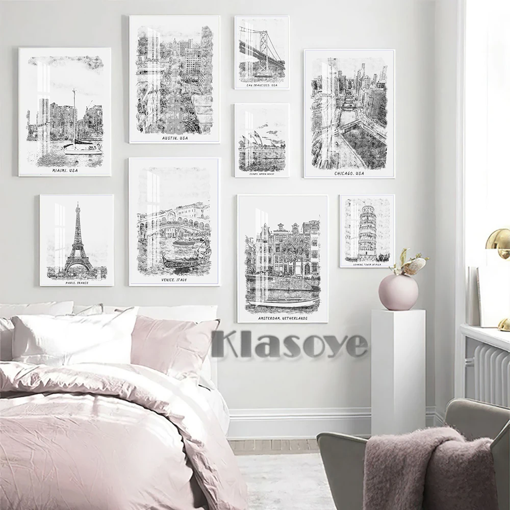 Black White Prints Poster Modern Landscape Wall Art Toronto San Francisco Chicago Austin Miami Canvas Painting Room Home Decor
Black White Prints Poster Modern Landscape Wall Art Toronto San Francisco Chicago Austin Miami Canvas Painting Room Home Decor