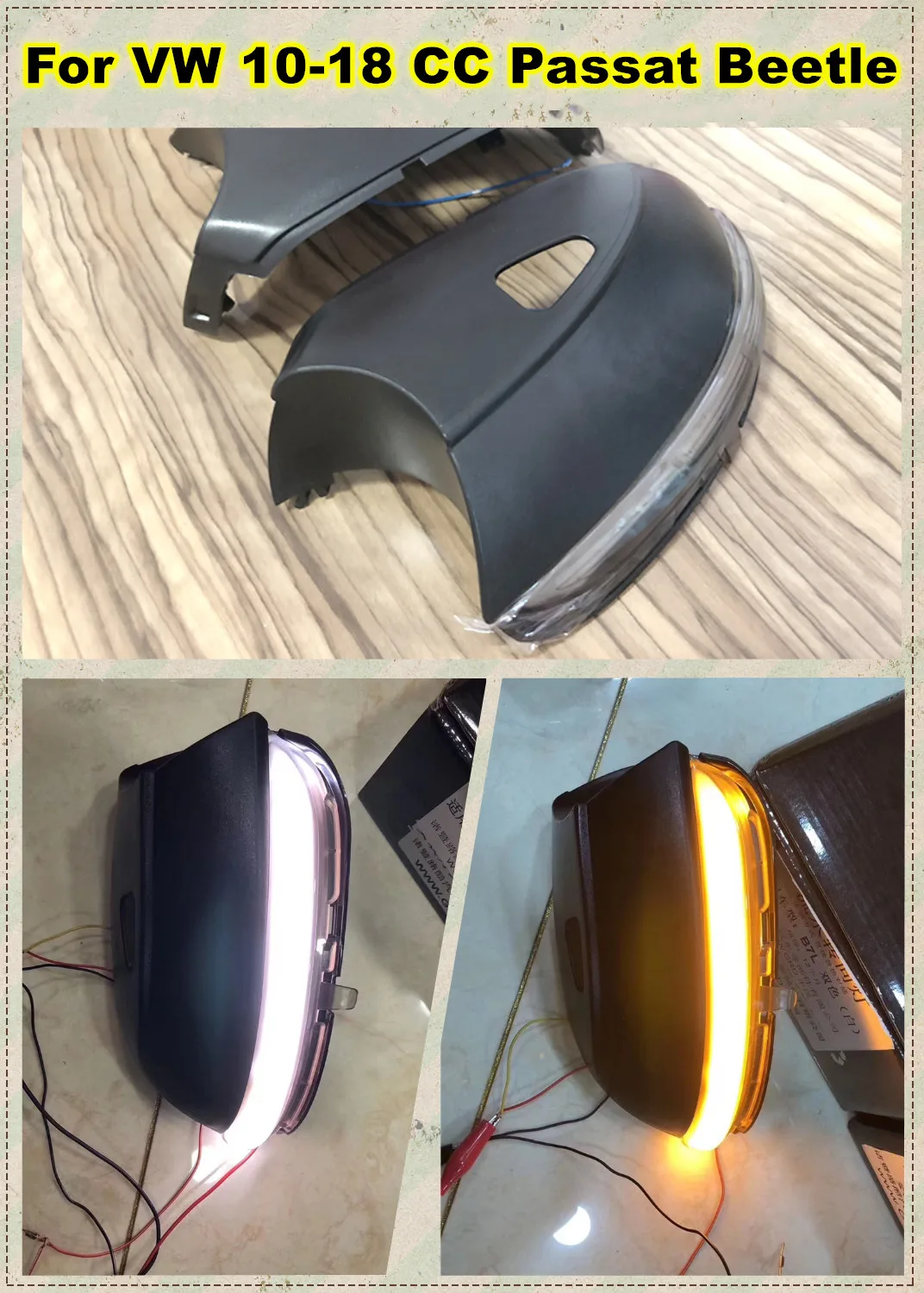 Светодиодный указатель поворота для V W 10 18CC Passat B7 Scirocco 09 + MK3 Beetle 12 18|Зеркала и