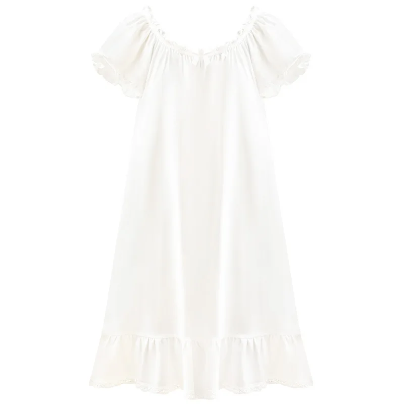 Short sleeve cotton nightdress lady summer palace style sweet princess lovely loose size pajamas fresh home clothes spring and
Short sleeve cotton nightdress lady summer palace style sweet princess lovely loose size pajamas fresh home clothes spring and