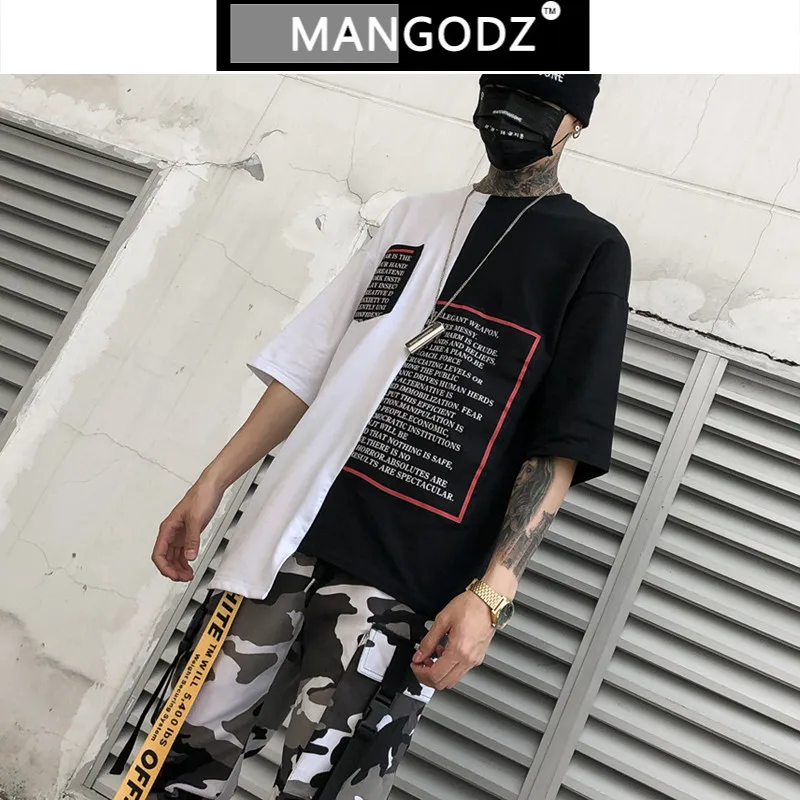 Irregular Splicing T-shirts Homme 2021 Summer Casual Vintage Short Sleeve Letter Print Fashion Sudadera Hombre Hip Hop Blouses
Irregular Splicing T-shirts Homme 2021 Summer Casual Vintage Short Sleeve Letter Print Fashion Sudadera Hombre Hip Hop Blouses