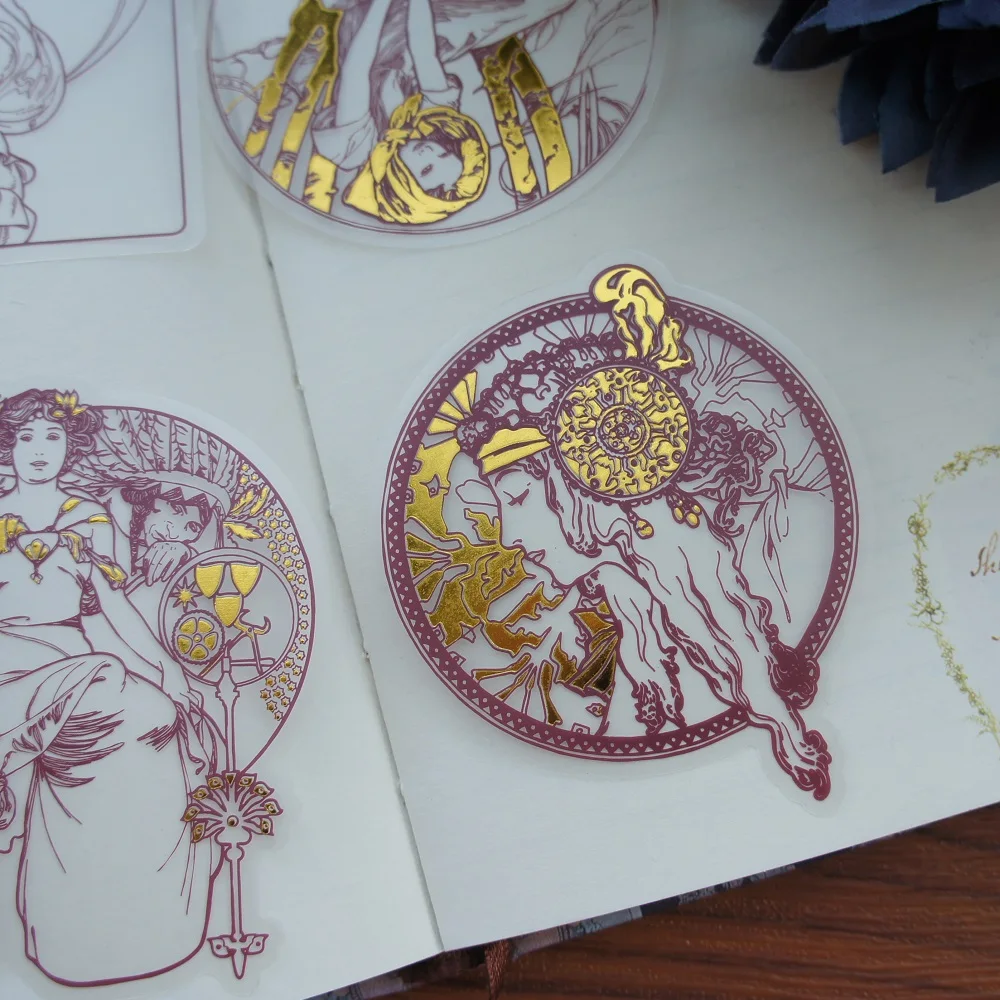 10pcs Line Manuscript Theme Brown Gold Goddess In The Mirror Style Sticker Scrapbooking DIY Gift Packing Label Decoration Tag
10pcs Line Manuscript Theme Brown Gold Goddess In The Mirror Style Sticker Scrapbooking DIY Gift Packing Label Decoration Tag