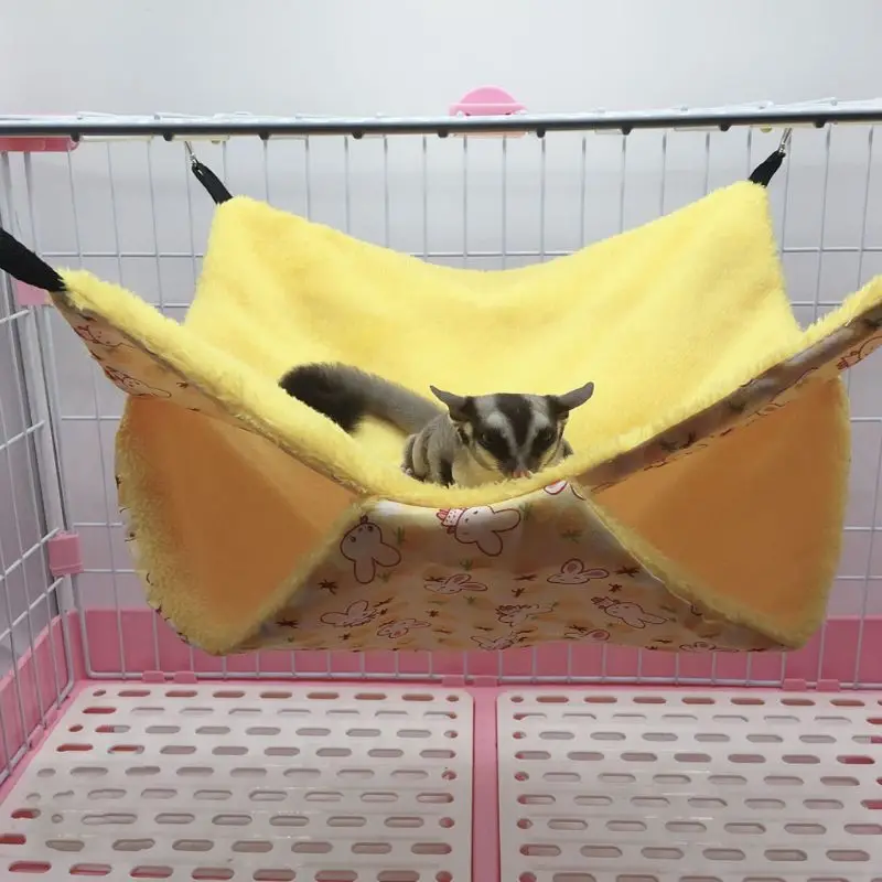 Pet Hammock Double Layer soft Warm Winter Hanging Nest Hamster Chinchilla Squirrel sleeping bed Small Supplies Drop Ship | Дом и сад