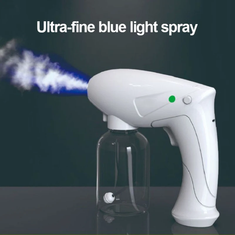 

350ML Wireless Nano Blue Light Steam Spray Disinfection Sprayer Gun USB Charging Upgraded Version Sterilization Foggy Atomizer