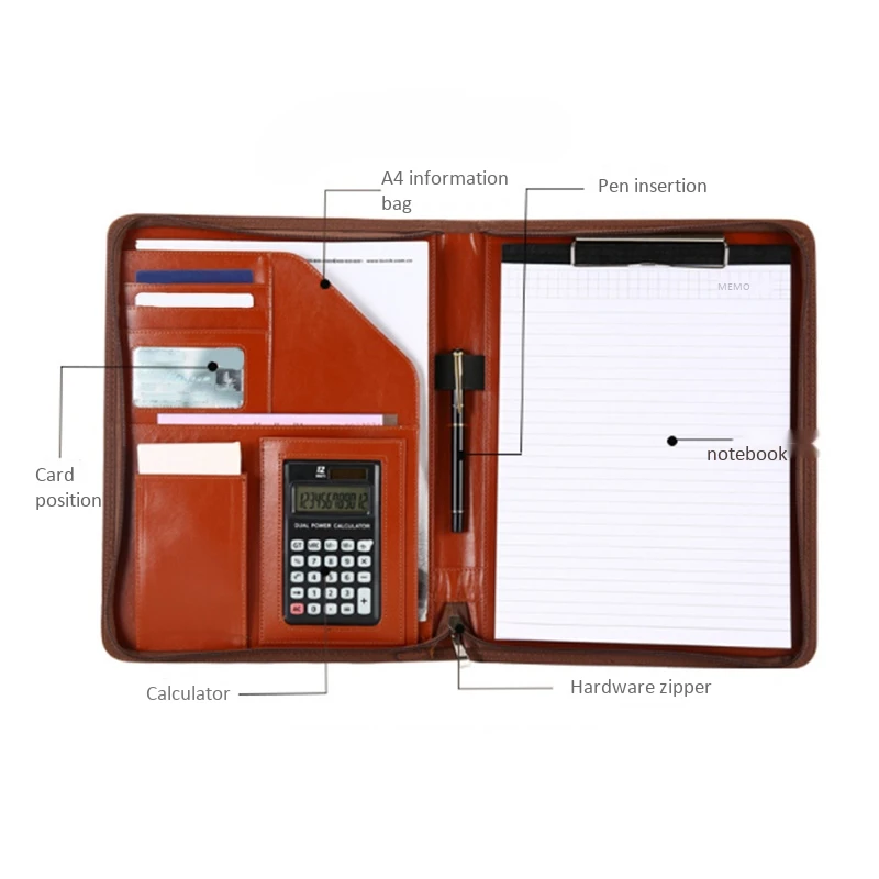 Portable Business Padfolio Portfolio Case,PU Leather Portfolio Folder for School Office Conference Notepad
Portable Business Padfolio Portfolio Case,PU Leather Portfolio Folder for School Office Conference Notepad