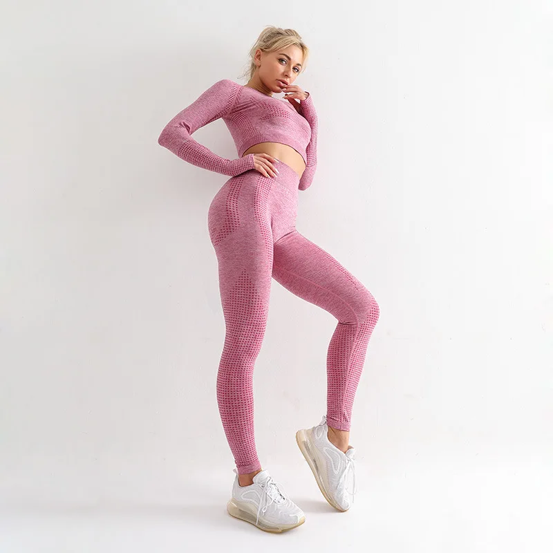 Women Sportswear Yoga Set Tracksuit Clothing Sports Jogging Pants Gym Legging Seamless Fitness Crop Top Long Sleeve Yoga Suit
Women Sportswear Yoga Set Tracksuit Clothing Sports Jogging Pants Gym Legging Seamless Fitness Crop Top Long Sleeve Yoga Suit
