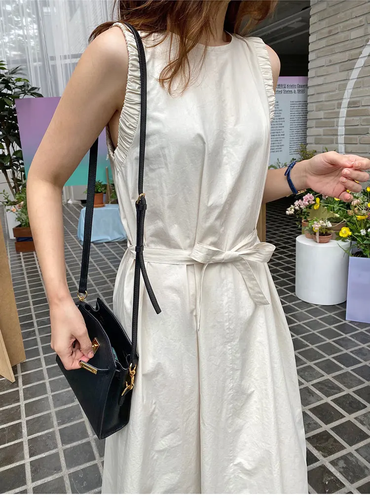 2021 Summer Sleeveless Cotton And Linen Women's Long Dress Loose Elegant Ruffle Ladies Dresses Casual Belt White Clothing Lady
2021 Summer Sleeveless Cotton And Linen Women's Long Dress Loose Elegant Ruffle Ladies Dresses Casual Belt White Clothing Lady