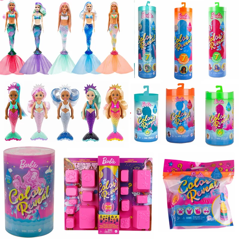 NEW Barbie Color Reveal Doll and Chelsea Doll All Series Makeup Toys Accessories Detachable Ponytail Blind Box Girls GTP41
NEW Barbie Color Reveal Doll and Chelsea Doll All Series Makeup Toys Accessories Detachable Ponytail Blind Box Girls GTP41