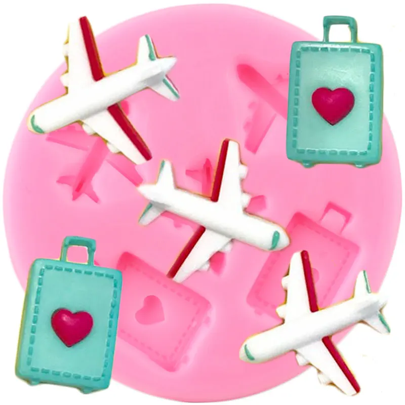 Travel Airplane Luggage Silicone Mold DIY Party Cupcake Topper Fondant Cake Decorating Tools Candy Clay Chocolate Gumpaste Molds
Travel Airplane Luggage Silicone Mold DIY Party Cupcake Topper Fondant Cake Decorating Tools Candy Clay Chocolate Gumpaste Molds