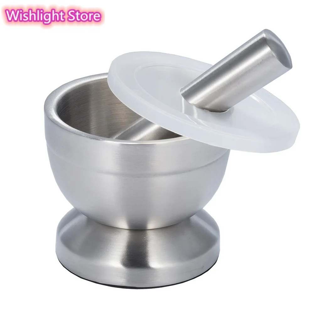 Stainless Steel Garlic Masher with Lid Grind Vegetable Ingredients Set Stable Non-slip Skid Base Mixer Kitchen Grinding Tool
Stainless Steel Garlic Masher with Lid Grind Vegetable Ingredients Set Stable Non-slip Skid Base Mixer Kitchen Grinding Tool