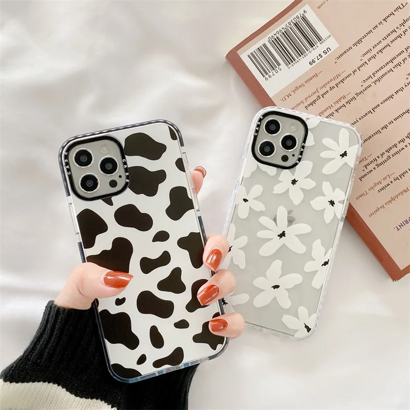 INS Cute Floral Cow Pattern Phone Case For iPhone 13 12 Pro Max 11 X XR XS Max 7 8 Plus Stylish Multicolor border Silicon Cover
INS Cute Floral Cow Pattern Phone Case For iPhone 13 12 Pro Max 11 X XR XS Max 7 8 Plus Stylish Multicolor border Silicon Cover