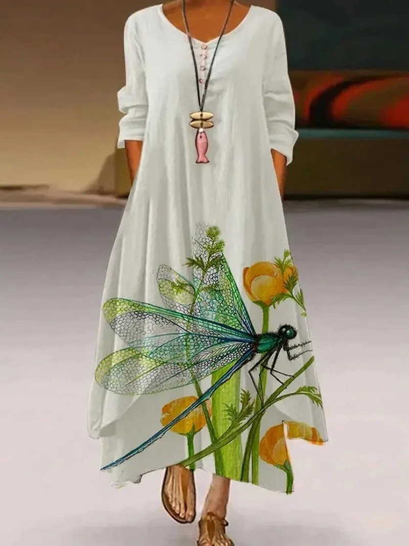 2021 White Long Dress Women Floral Print Vintage Elegant Dress Vestido Women Casual Dresses Party Pretend Two Plus Size 4XL
2021 White Long Dress Women Floral Print Vintage Elegant Dress Vestido Women Casual Dresses Party Pretend Two Plus Size 4XL