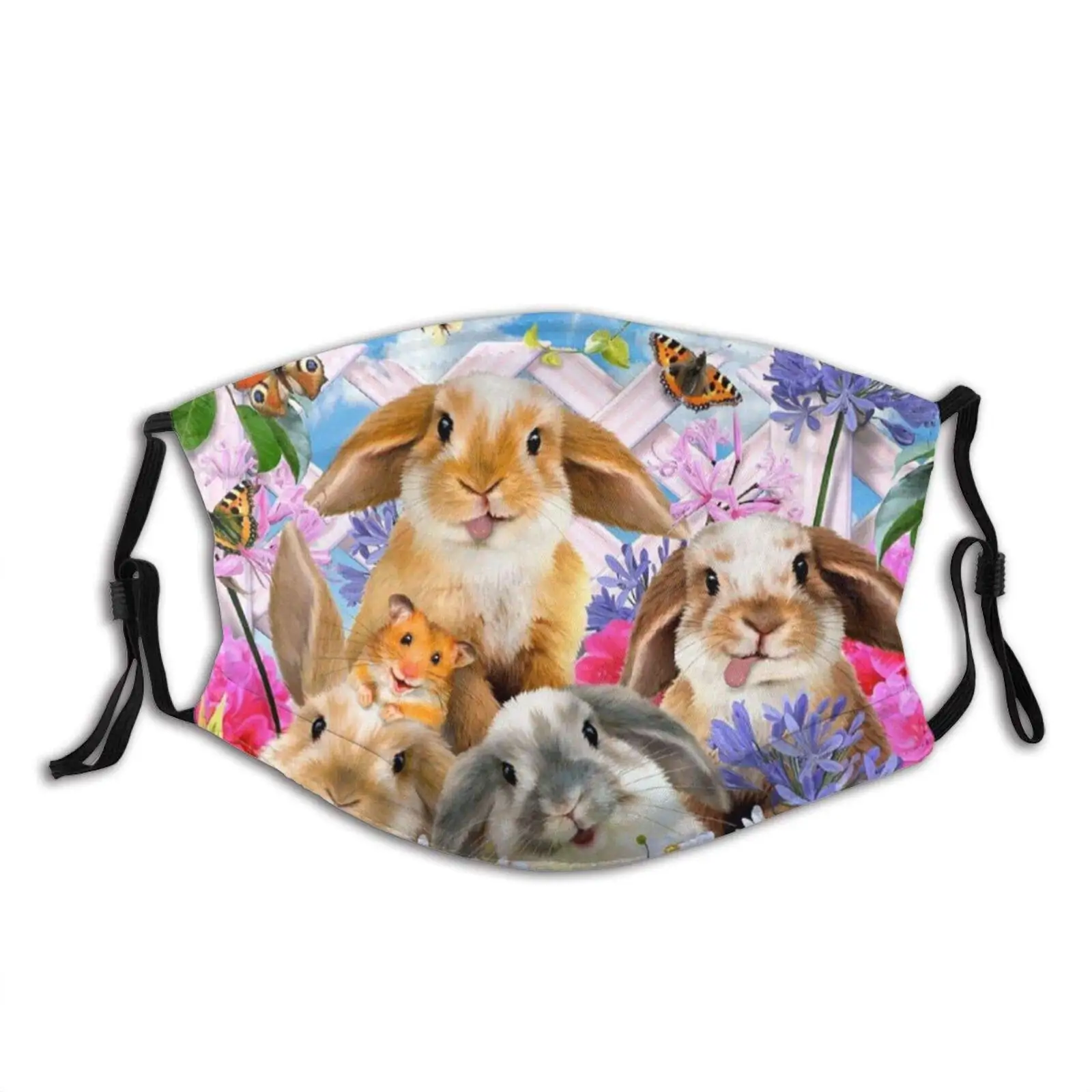 Rabbit Butterfly Hamster Flower Face Mask, Decorative|Adjustable, With 2 Filters For Men And Women Balaclava Bandana Cloth
Rabbit Butterfly Hamster Flower Face Mask, Decorative|Adjustable, With 2 Filters For Men And Women Balaclava Bandana Cloth
