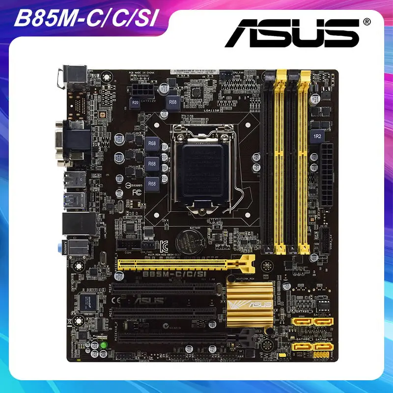 ASUS B85M-C/C/SI Motherboard 1150 Motherboard DDR3 Intel B85 B85M Support Core i7 i5 i3 Cpus PCI-E X16 VGA DVI SATA3 USB3.0 uATX
ASUS B85M-C/C/SI Motherboard 1150 Motherboard DDR3 Intel B85 B85M Support Core i7 i5 i3 Cpus PCI-E X16 VGA DVI SATA3 USB3.0 uATX