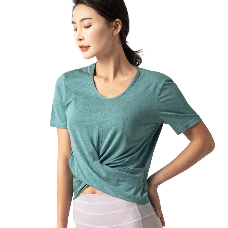 Women's Yoga suit outdoor running gym quick drying round neck cross Casual T-Shirt Sports Top
Women's Yoga suit outdoor running gym quick drying round neck cross Casual T-Shirt Sports Top