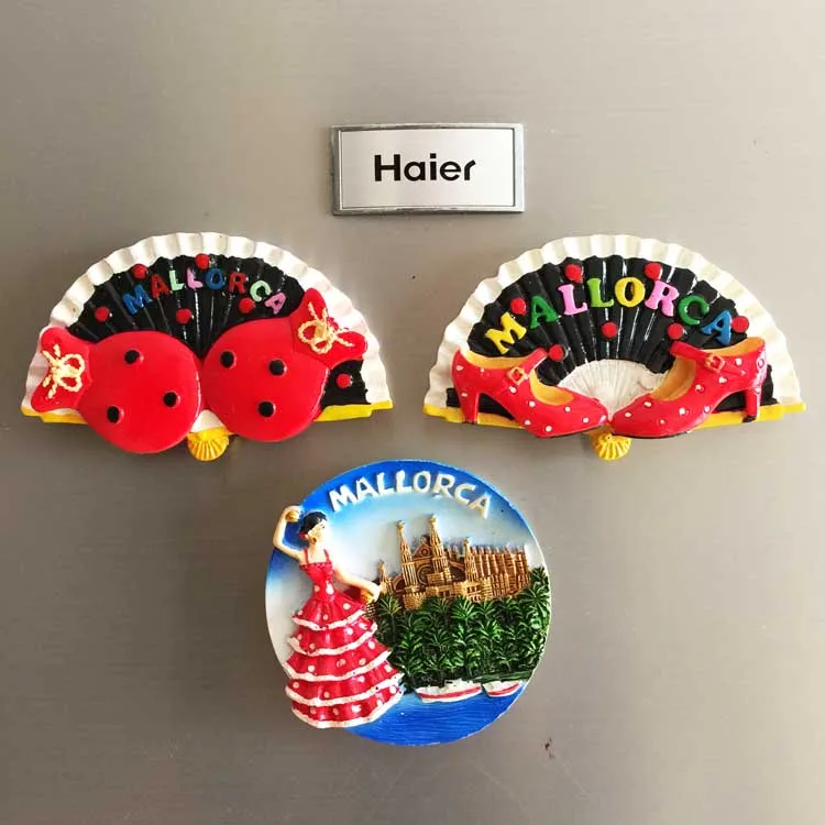 

QIQIPP European Spanish Majorca folk customs tourist souvenirs tile refrigerator sticker creative collection companion gift