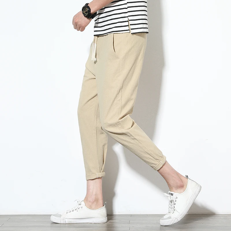Summer Autumn Trousers Men Haram Long Pants Thin Cotton Linen Pants Mens Fashion Plus Size Leisure Pants Loose Solid Color Pants
Summer Autumn Trousers Men Haram Long Pants Thin Cotton Linen Pants Mens Fashion Plus Size Leisure Pants Loose Solid Color Pants