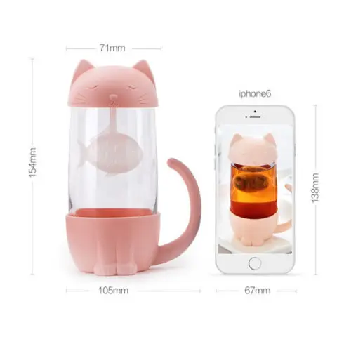 Cute Cat Glass Cup Tea Mug With Fish Infuser Strainer Filter Home Offices Supplies
Cute Cat Glass Cup Tea Mug With Fish Infuser Strainer Filter Home Offices Supplies