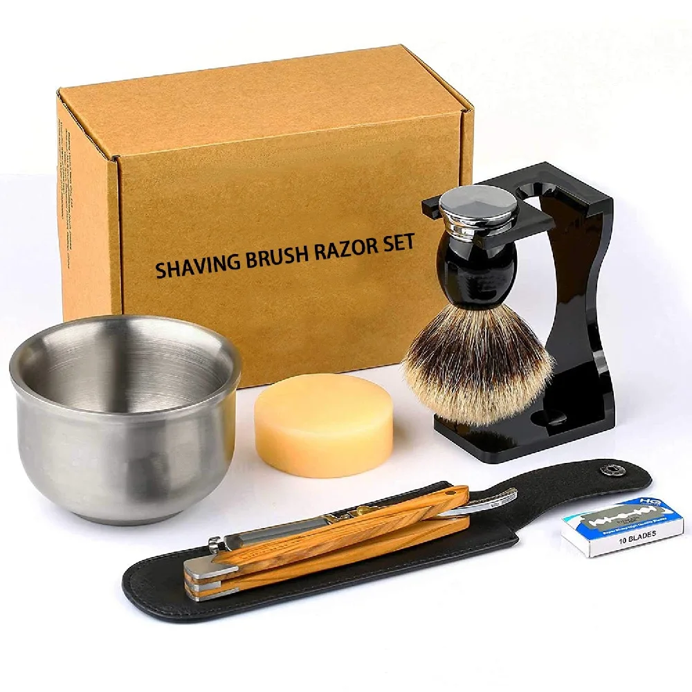 7in1 Shaving Set Men's Gift Set, Shaving Brush Pure Badger Hair Silvertip Shaving Brush Badger Razor and Stand Men Shaving Set
7in1 Shaving Set Men's Gift Set, Shaving Brush Pure Badger Hair Silvertip Shaving Brush Badger Razor and Stand Men Shaving Set