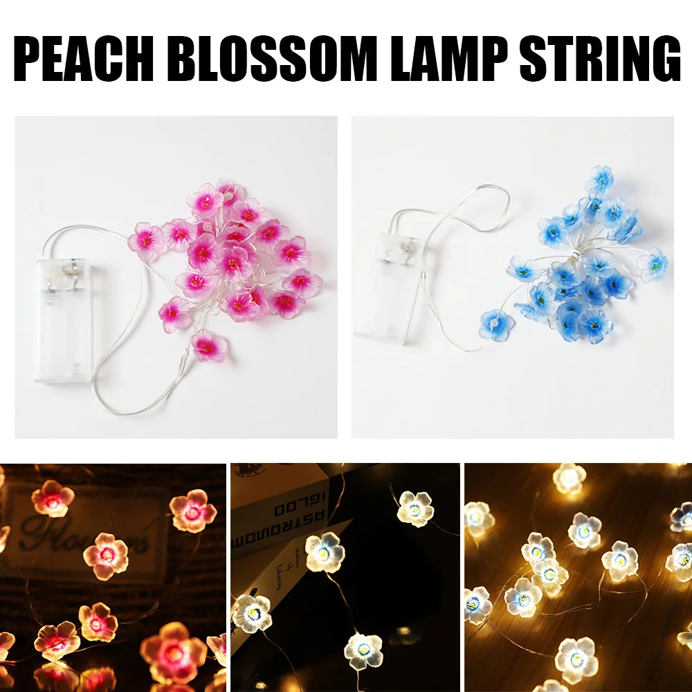 LED String Light Battery Powered 20 Lights Copper Wire 2m Pink/Blue Peach Blossom Decoration Lamp for Garden Patio Yard
LED String Light Battery Powered 20 Lights Copper Wire 2m Pink/Blue Peach Blossom Decoration Lamp for Garden Patio Yard