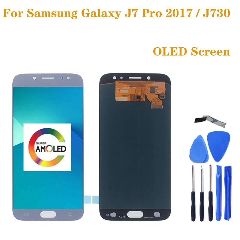 

Amoled Display For Samsung Galaxy J7 Pro 2017 J730 J730F LCD Display Touch Screen Glass Panel Digitizer Assembly OLED Screen