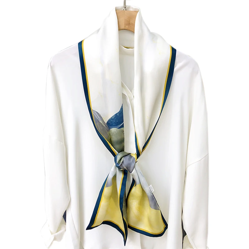 New 100% Mulberry Silk Scarf Hangzhou Silk Scarves Simple Printing 15*150CM Long Silk Scarf Fashion Headband Tied Bag Silk Scarf
New 100% Mulberry Silk Scarf Hangzhou Silk Scarves Simple Printing 15*150CM Long Silk Scarf Fashion Headband Tied Bag Silk Scarf