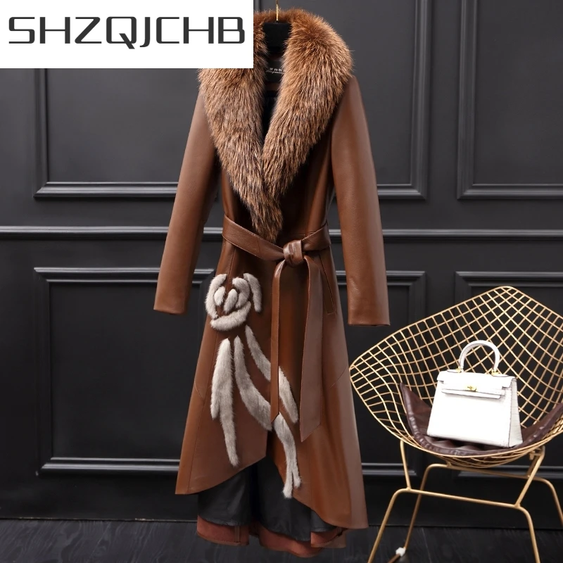 JCHB 2021 Women Jacket Genuine Leather Sheepskin Duck Down Winter Coat Woman Fox Fur Collar Windbreaker for Womens Clothing SNA1
JCHB 2021 Women Jacket Genuine Leather Sheepskin Duck Down Winter Coat Woman Fox Fur Collar Windbreaker for Womens Clothing SNA1
