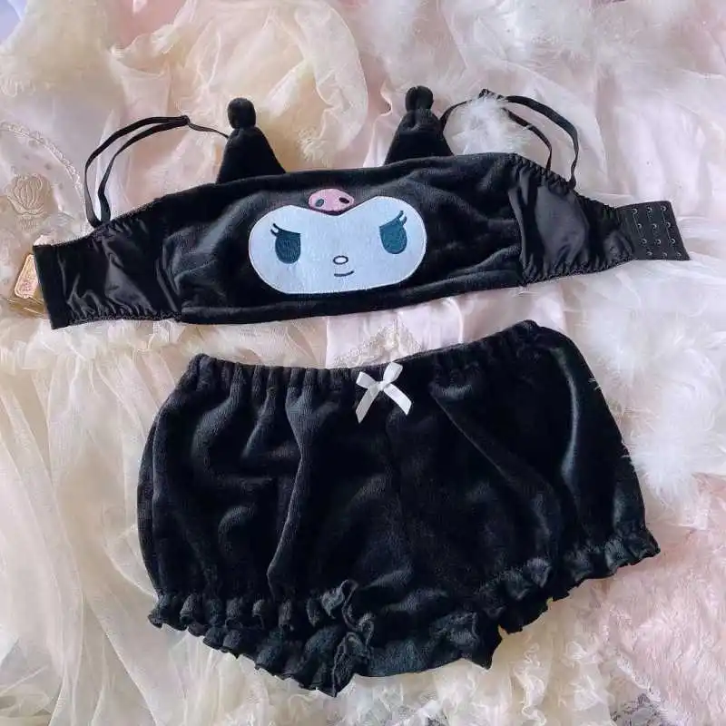 Cute Black Lounge Underwear Women Bra and Panty Set Kawaii Cup Role Play Sexy Velvet Lingerie Femme Ethika Women 2 Piece New Hot
Cute Black Lounge Underwear Women Bra and Panty Set Kawaii Cup Role Play Sexy Velvet Lingerie Femme Ethika Women 2 Piece New Hot