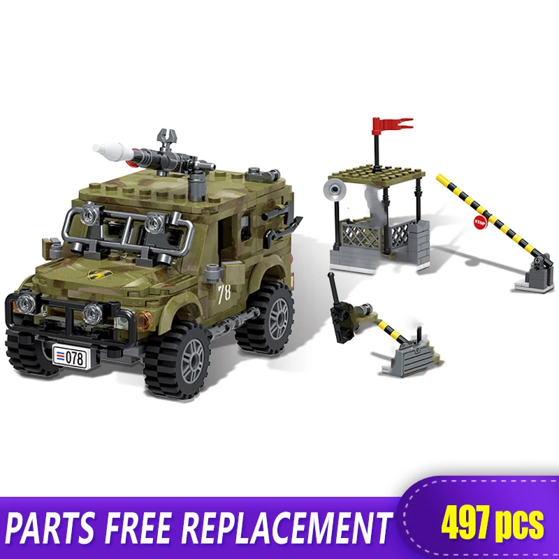 06012 Genuine 497Pcs Military Series The Ryan Car Set Building Blocks Bricks Toys Educational Funny Christmas Boy Gifts 
06012 Genuine 497Pcs Military Series The Ryan Car Set Building Blocks Bricks Toys Educational Funny Christmas Boy Gifts