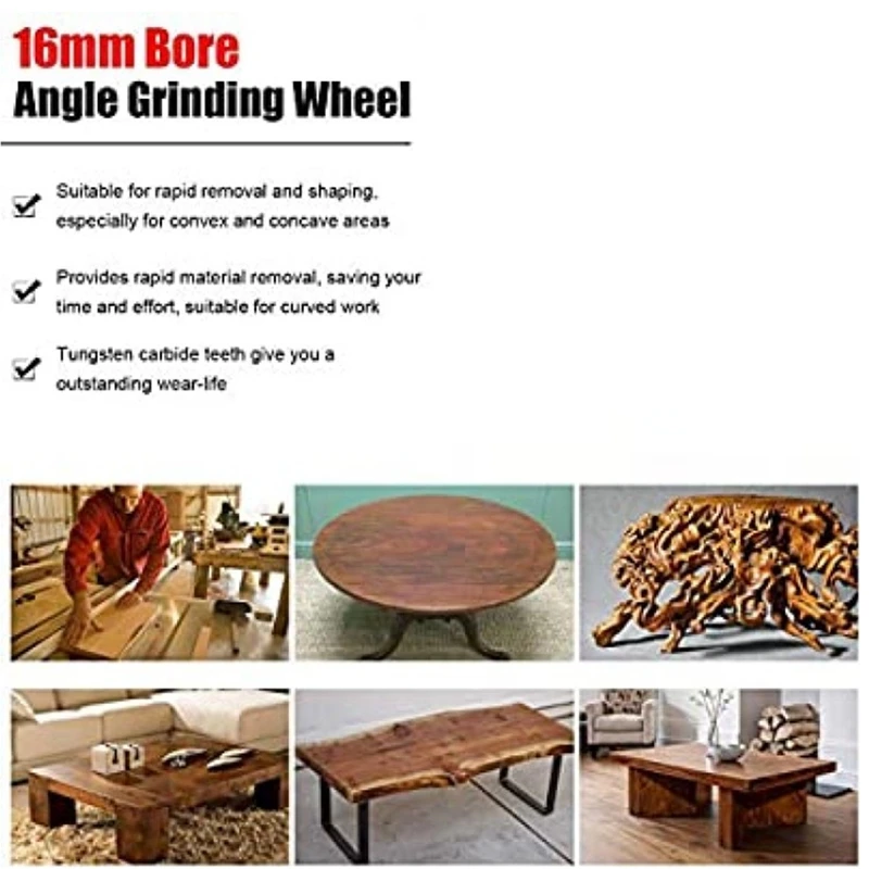 Wood Angle Grinding Wheel Sanding Carving Rotary Tool Abrasive Disc Angle Grinder Bore Shaping
Wood Angle Grinding Wheel Sanding Carving Rotary Tool Abrasive Disc Angle Grinder Bore Shaping