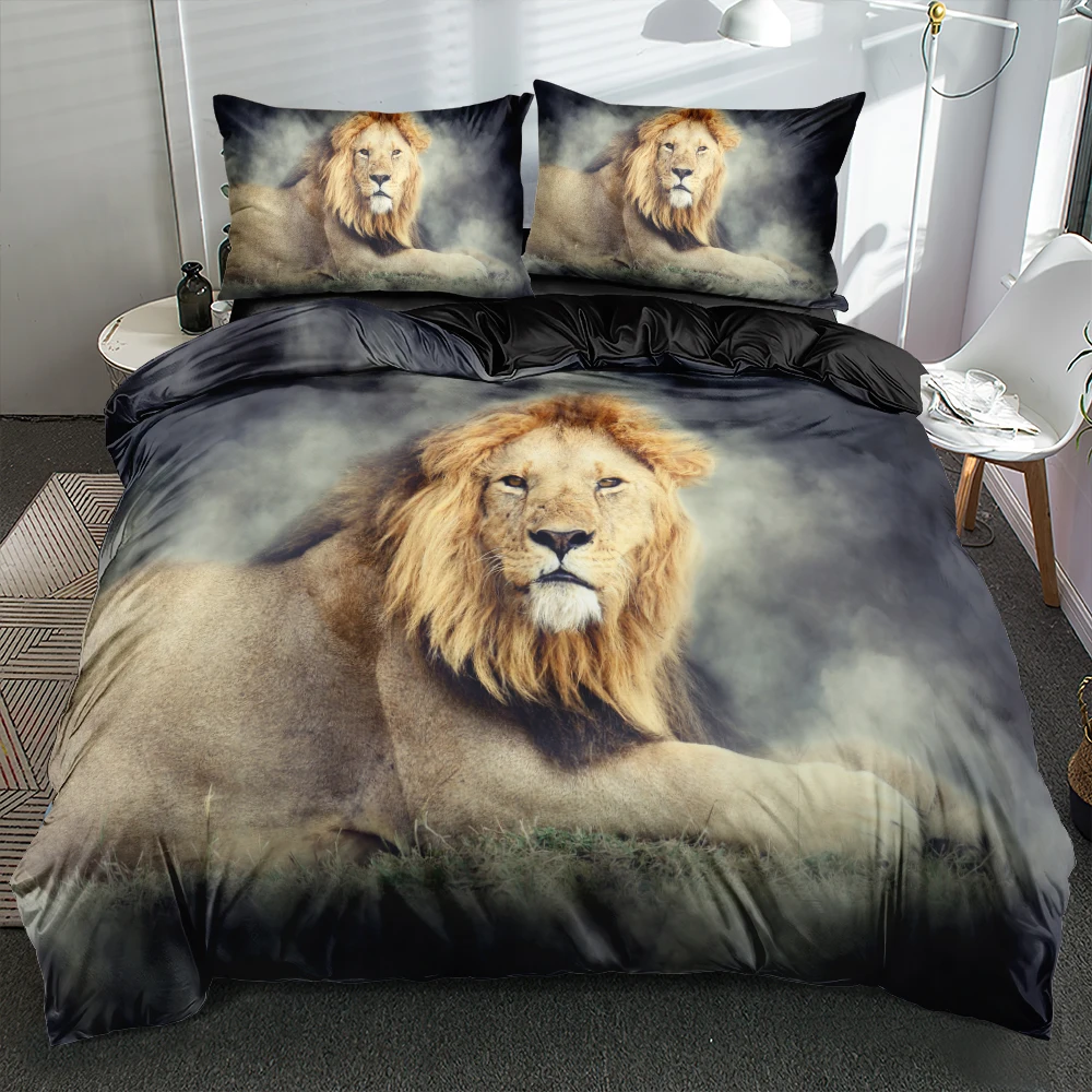 3D Lions Duvet Cover Set Quilt Covers Pillowcase Comforter Shell Bedding Sets King,Queen,Full(Double) Animal Partten Linens Bed
3D Lions Duvet Cover Set Quilt Covers Pillowcase Comforter Shell Bedding Sets King,Queen,Full(Double) Animal Partten Linens Bed