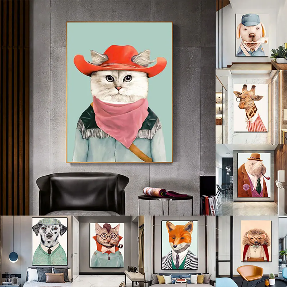 KAWAII Hedgehog Canvas Painting Wall Art Poster And Prints Cat Fox Dog Animals Get Clothes for Nordic Kids Room Home Decorativos
KAWAII Hedgehog Canvas Painting Wall Art Poster And Prints Cat Fox Dog Animals Get Clothes for Nordic Kids Room Home Decorativos