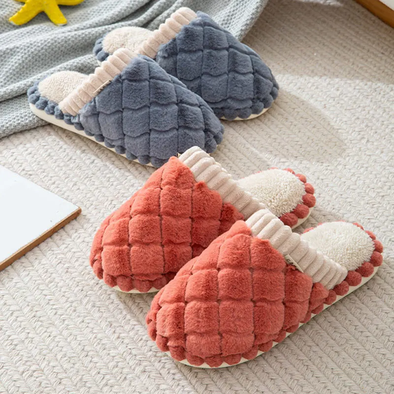 Women's Winter New Slipper Ladies Lattice Warm Velvet Cotton Shoes Lovers Indoor Household Footwear Soft-soled Couple Slippers
Women's Winter New Slipper Ladies Lattice Warm Velvet Cotton Shoes Lovers Indoor Household Footwear Soft-soled Couple Slippers