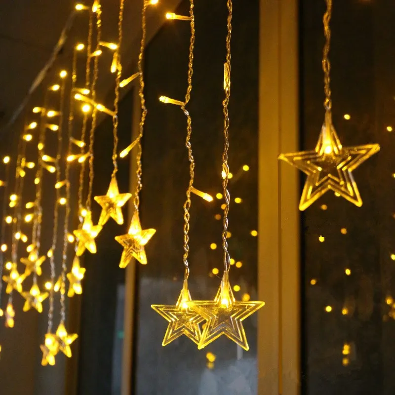 3.5m Stars Fairy Lights Christmas Curtain Lights Decorations for Home Christmas Ornaments New Year Garland Home Outdoor Decor
3.5m Stars Fairy Lights Christmas Curtain Lights Decorations for Home Christmas Ornaments New Year Garland Home Outdoor Decor