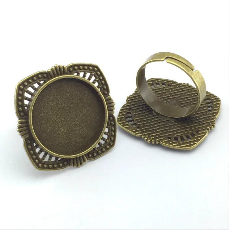 20mm 5pcs Ring Settings Antique Bronze Copper Plated Adjustable Round Glass Cabochon Blank Base Supplies for Jewelry F105
20mm 5pcs Ring Settings Antique Bronze Copper Plated Adjustable Round Glass Cabochon Blank Base Supplies for Jewelry F105