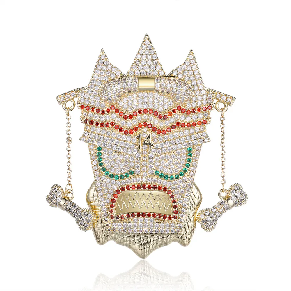 100% Micro Zircon Hip Hop African Wizard Mask Pendant Necklace For Men Jewelry Zircon Tennis Chain Iced Out Necklaces
100% Micro Zircon Hip Hop African Wizard Mask Pendant Necklace For Men Jewelry Zircon Tennis Chain Iced Out Necklaces